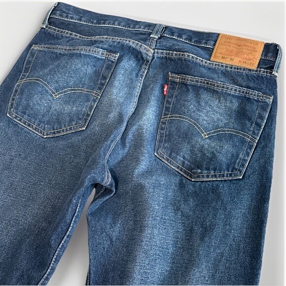 Levis 501 ‘93 Jeans Mens W36xL32 *(36X30) Denim Button Fly Straight Fit Premium - Picture 9 of 12